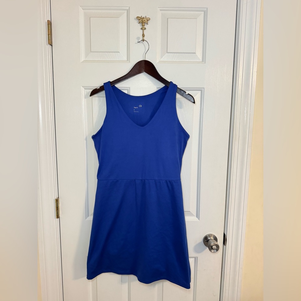 Gap Fit Dress Ladies Active Tank Dress Size L Blue